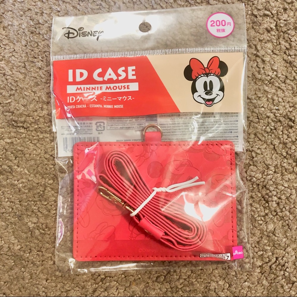 Minnie mouse Badge holder lanyard red